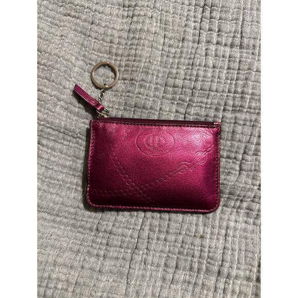 Coach Purple Keychain Zippered Wallet - Picture 2 of 3